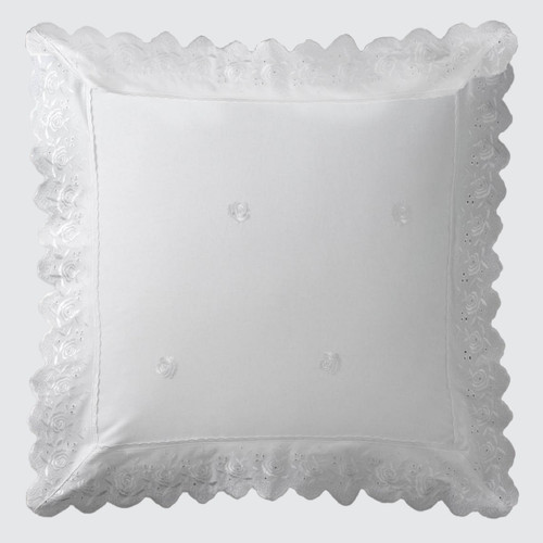 3S. x Collection (Nos Imprimés) - Taie d'oreiller polycoton BRODERIE - Blanc - Linge de lit polycoton