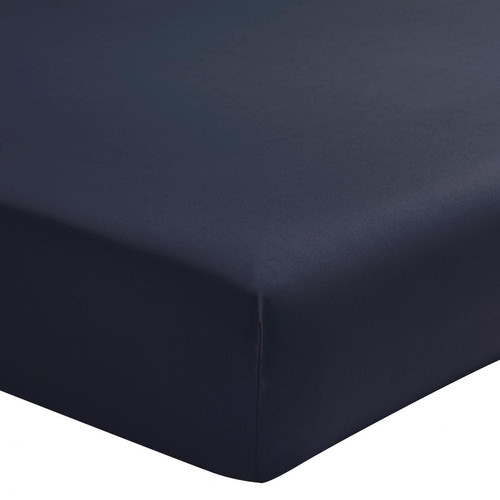 Essix - Drap-housse uni 1 ou 2 personnes percale de coton ESSIX - Bleu - Draps housse 2 x 80 x 200 cm