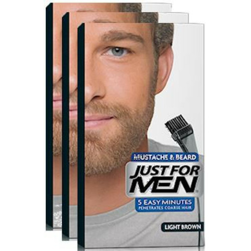 Just for Men - COLORATIONS BARBE Châtain Clair - PACK 3 - Just For Men - N°1 de la Coloration pour Homme