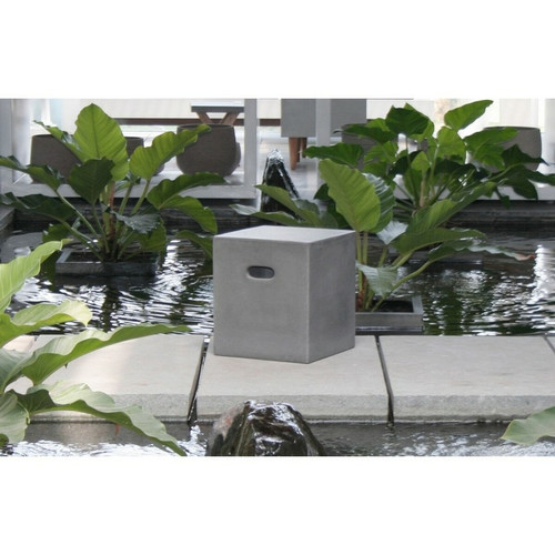 Macabane - Cube de jardin en fibre de ciment - béton - Table De Jardin Design