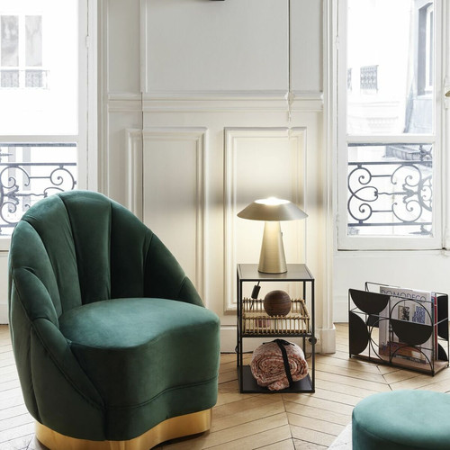 POTIRON PARIS - Fauteuil design vert sapin - Promo Fauteuil Et Pouf Design