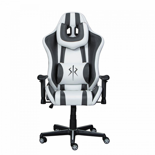 3S. x Home - Chaise de bureau ZORO Blanc Noir - Meuble De Bureau Design