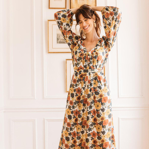 3S. x Réédition - Robe longue à fleurs Nancy - 3S. x Impact Mode femme