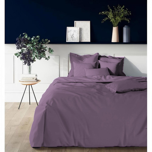 3S. x Tertio (Nos Unis) - Housse de couette percale coton TERTIO® - violet - Linge de lit matiere naturelle