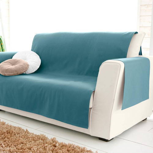 Becquet - Protège fauteuil Bleu canard - Jetés de lit ou de canapé