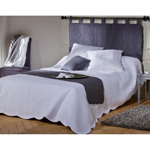 Becquet - Boutis ou couvre lit uni coton Becquet - Blanc - Promo Linge de maison