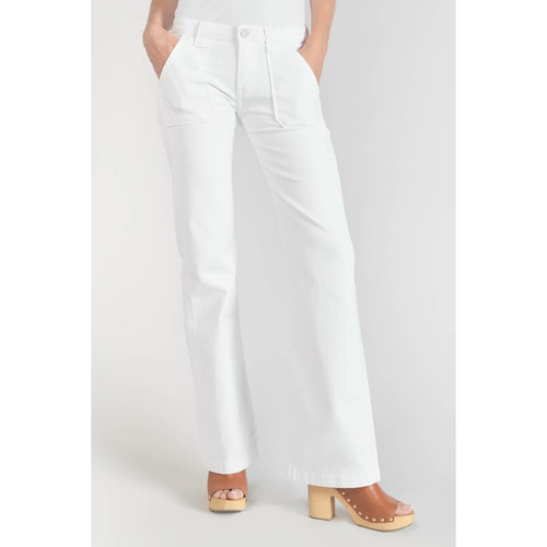 Le Temps des Cerises - Jeans flare, très évasé , longueur 34 blanc en coton Lou - Jean bootcut femme